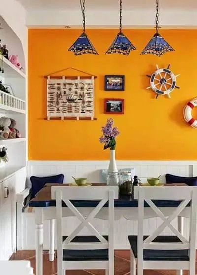原来餐厅可选用这样的颜色，橙色系餐厅竟这般时髦