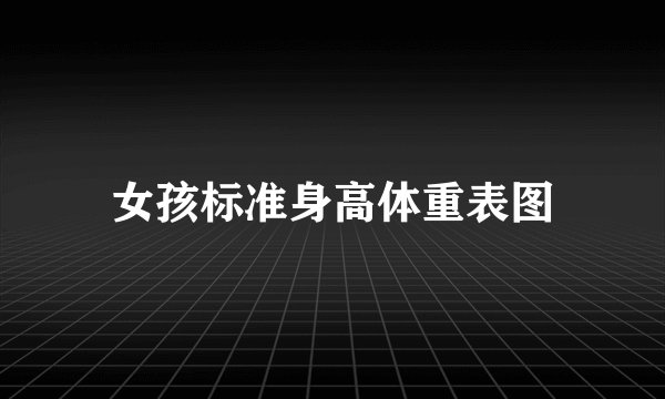 女孩标准身高体重表图