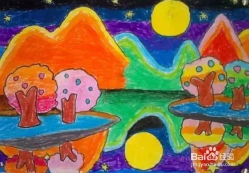 中秋节的儿童画怎么画？