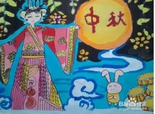 中秋节的儿童画怎么画？