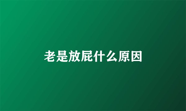 老是放屁什么原因