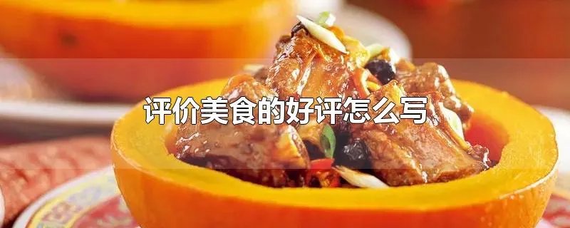 评价美食的好评怎么写