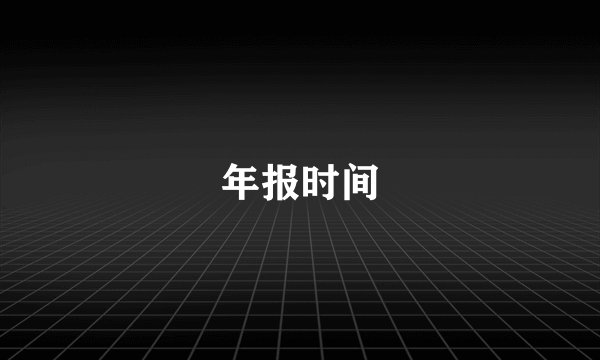 年报时间