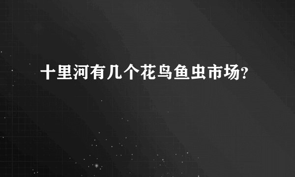 十里河有几个花鸟鱼虫市场？