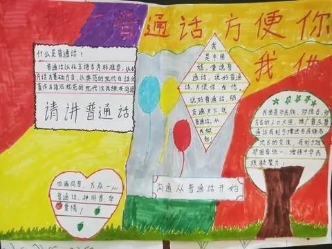 最简单普通话手抄报图片