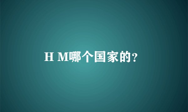 H M哪个国家的？