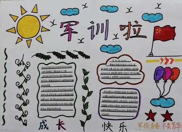 初一军训手抄报图片简单又漂亮