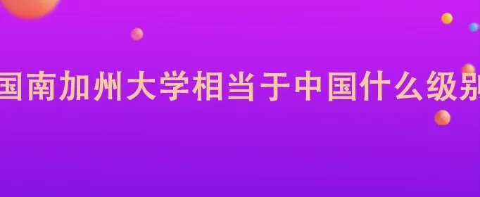 美国南加州大学相当于中国什么级别的
