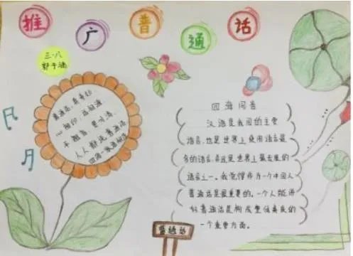 最简单普通话手抄报图片