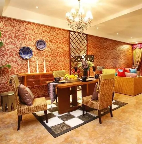 原来餐厅可选用这样的颜色，橙色系餐厅竟这般时髦
