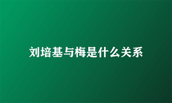 刘培基与梅是什么关系