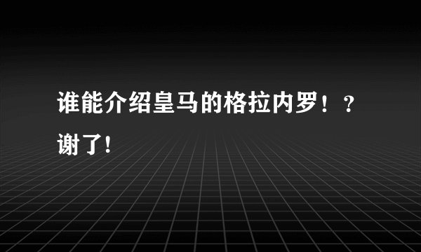 谁能介绍皇马的格拉内罗！？谢了!