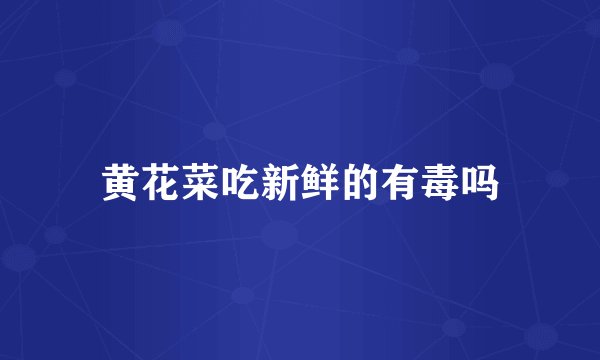 黄花菜吃新鲜的有毒吗