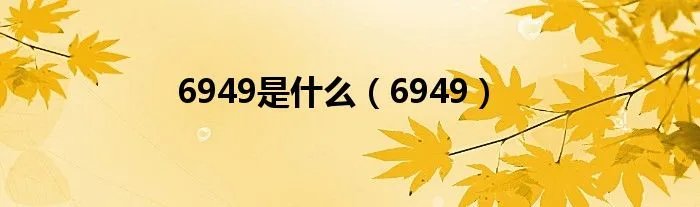 6949是什么（6949）