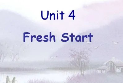 fresh start课文翻译是什么？