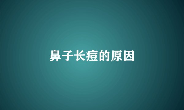 鼻子长痘的原因