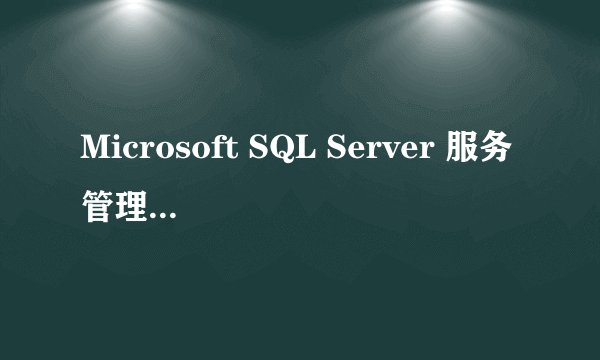 Microsoft SQL Server 服务管理器 是什么意思?