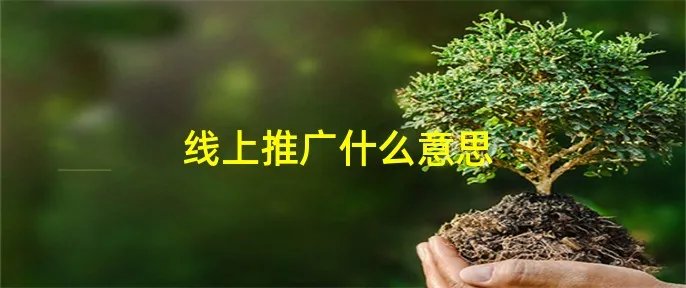 线上推广什么意思