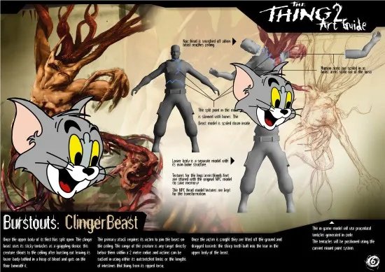 已取消《怪形2》游戏概念图曝光 突变怪物过于下饭