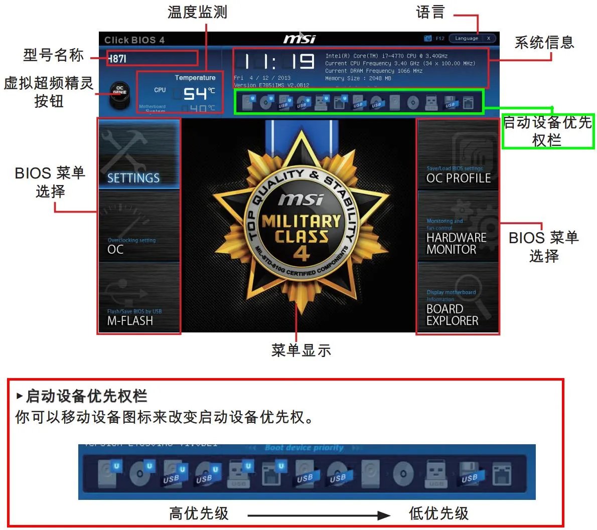 微星h81m p33主板如何设置U 盘开启