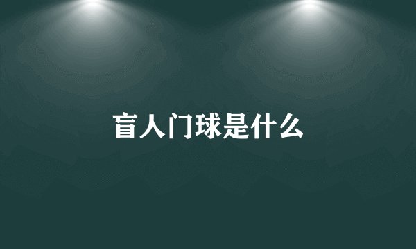 盲人门球是什么