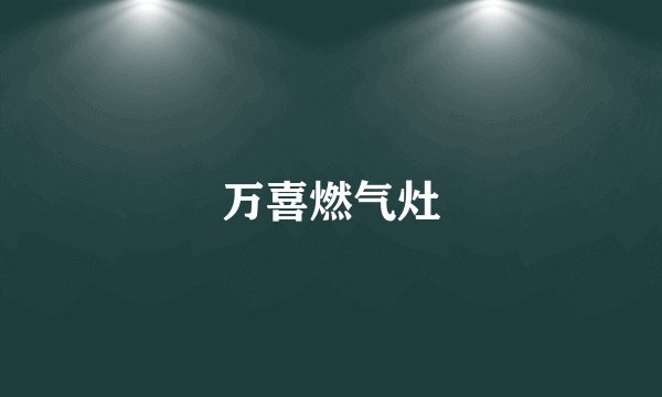 万喜燃气灶