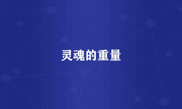 灵魂的重量