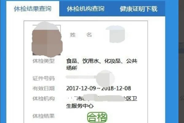 个人健康证网上查询