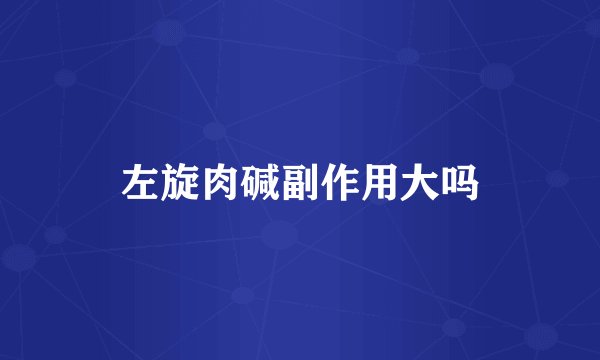 左旋肉碱副作用大吗