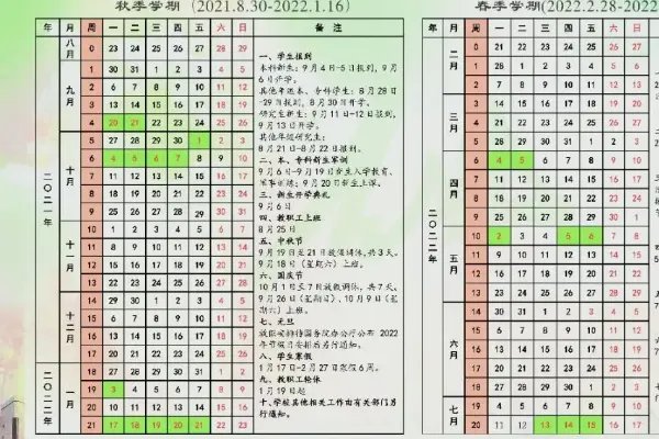 2022-2023年最新校历表