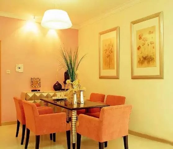 原来餐厅可选用这样的颜色，橙色系餐厅竟这般时髦