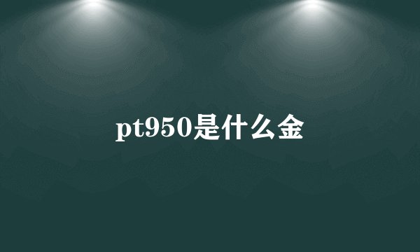 pt950是什么金