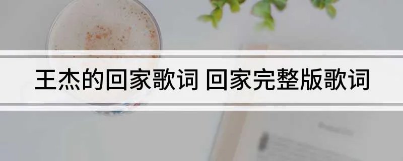 王杰的回家歌词 回家完整版歌词