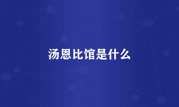汤恩比馆是什么