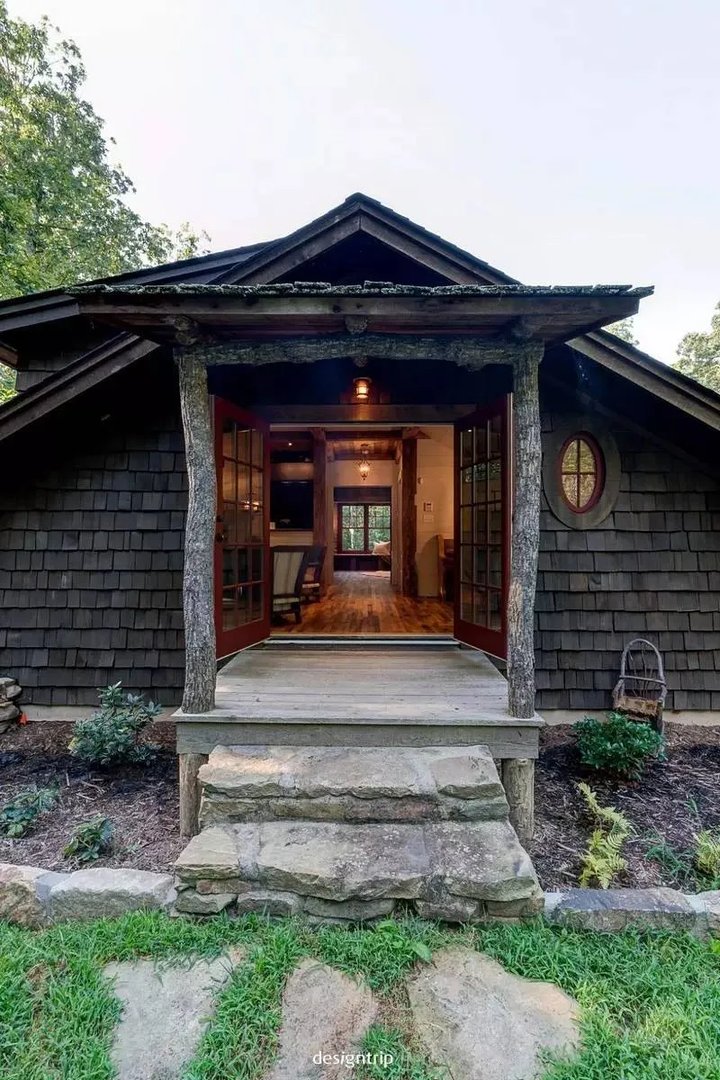 林中小屋，现代化乡村别墅