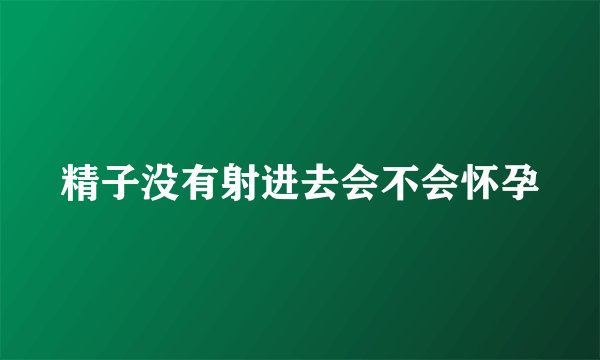 精子没有射进去会不会怀孕