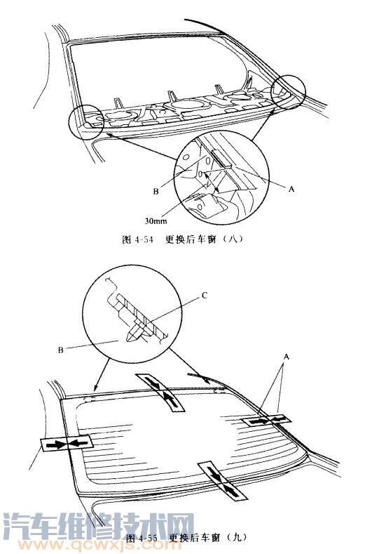 后车窗（后挡风玻璃）的更换方法