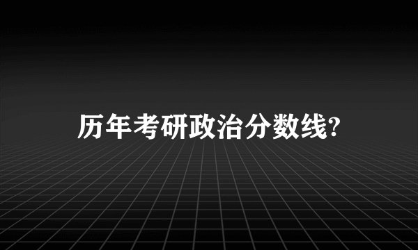 历年考研政治分数线?