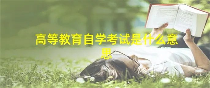 高等教育自学考试是什么意思