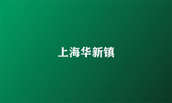 上海华新镇
