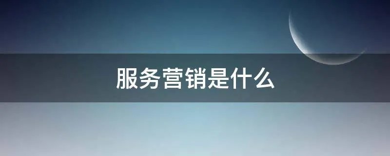 服务营销是什么