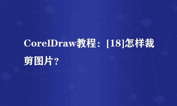 CorelDraw教程：[18]怎样裁剪图片？