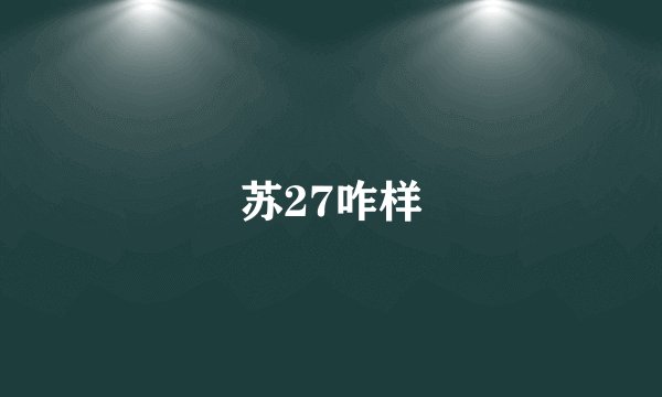 苏27咋样