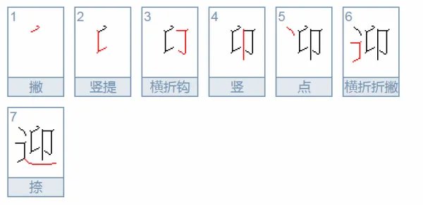 迎字怎么写