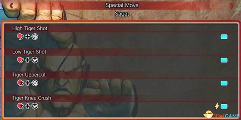 终极街霸4 全角色出招表一览 教你终极街霸4怎么出招