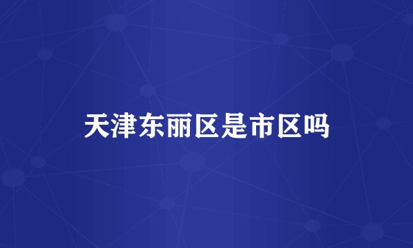 天津东丽区是市区吗