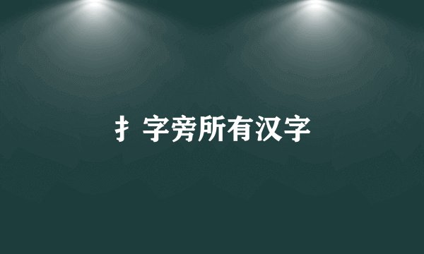 扌字旁所有汉字