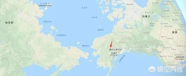 阿拉斯加在地图上的位置