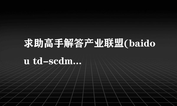 求助高手解答产业联盟(baidou td-scdma avs evd loongson cdmb wapi等)的发展史,创始人,重要性.重分赏