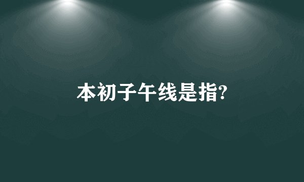 本初子午线是指?
